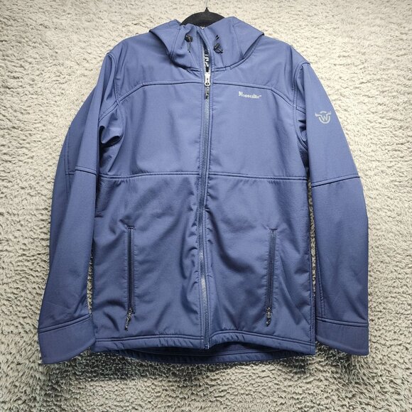 Moosejaw Mens Medium Recycled Polyester Hooded Jacket Gorpcorp Softshell Design - Picture 1 of 11